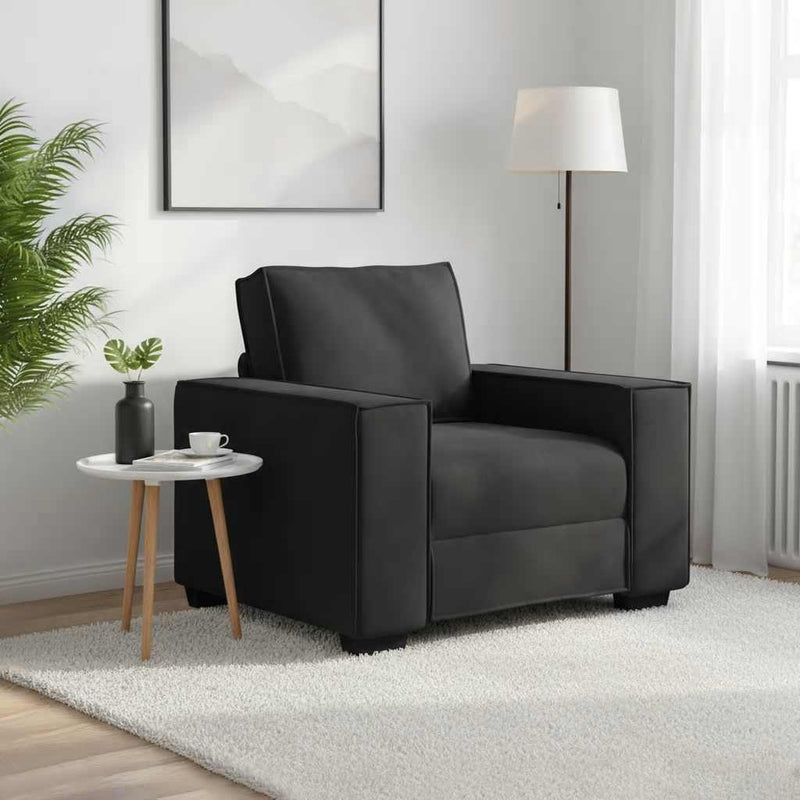 Canapea scaun negru 100x78x84 cm catifea