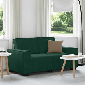 Canapea cu 2 locuri, verde închis, 160x78x84 cm, catifea