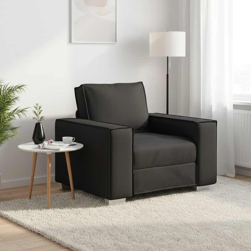 Fotoliu Negru 100 cm Piele artificială