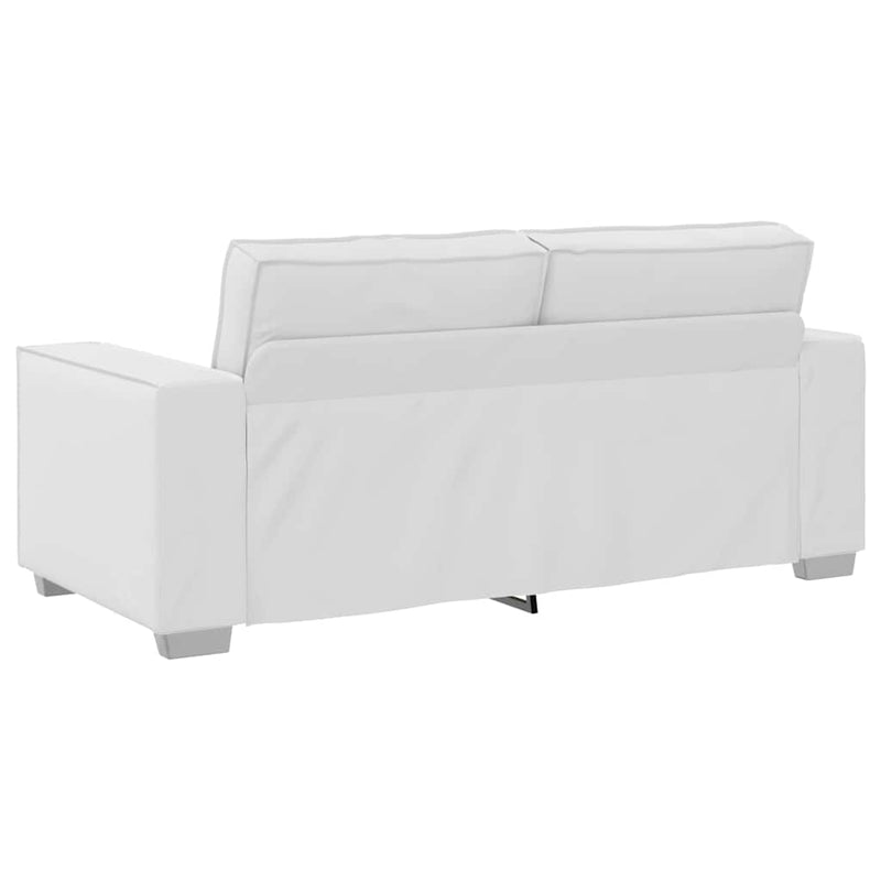 Canapea pentru două persoane Alb 180 cm Piele artificială