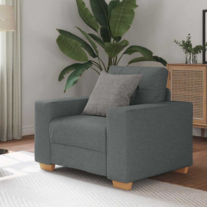 Fotoliu canapea, gri închis, 100x78x80 cm, material textil