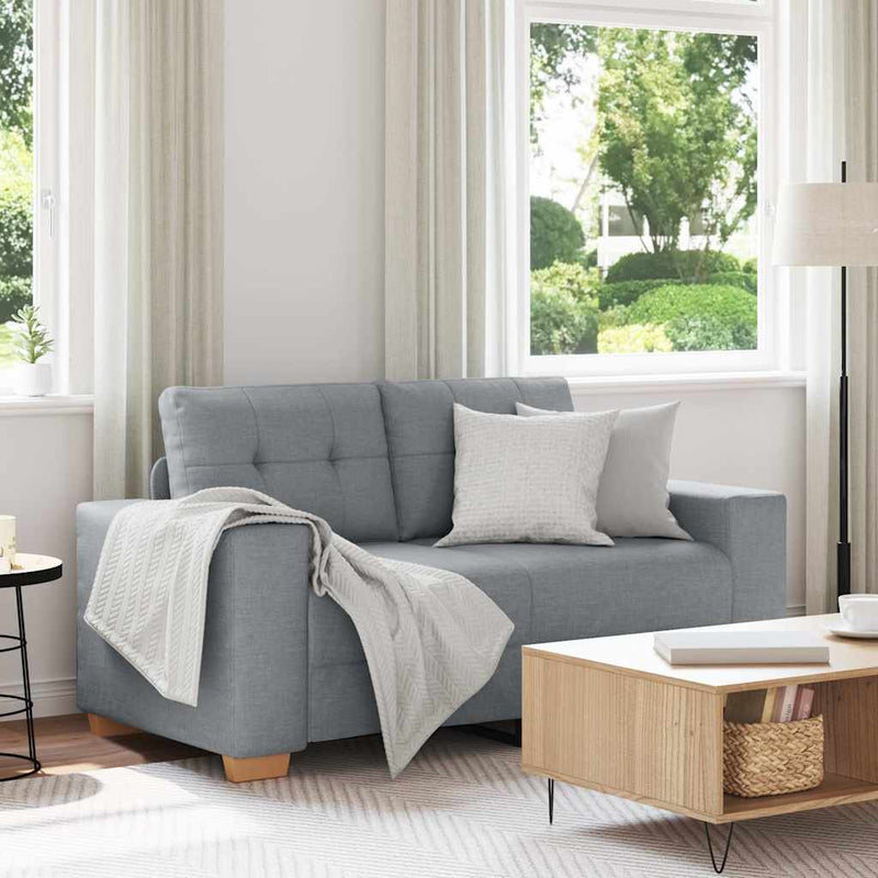 Canapea lovesea gri deschis 160x77x82 cm stofa