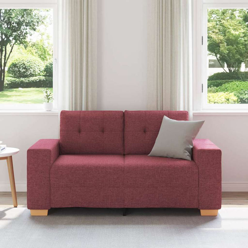 Canapea extensibilă, culoare roșu-vin, 160x77x82 cm, material textil