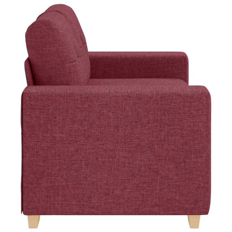 Canapea extensibilă, culoare roșu-vin, 160x77x82 cm, material textil