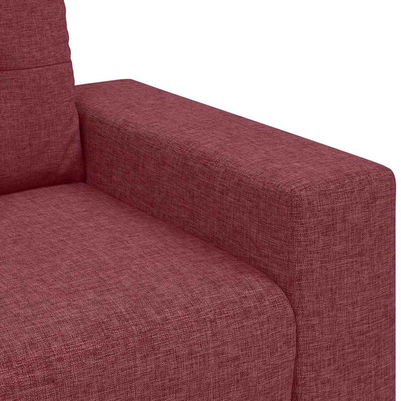 Canapea extensibilă, culoare roșu-vin, 160x77x82 cm, material textil