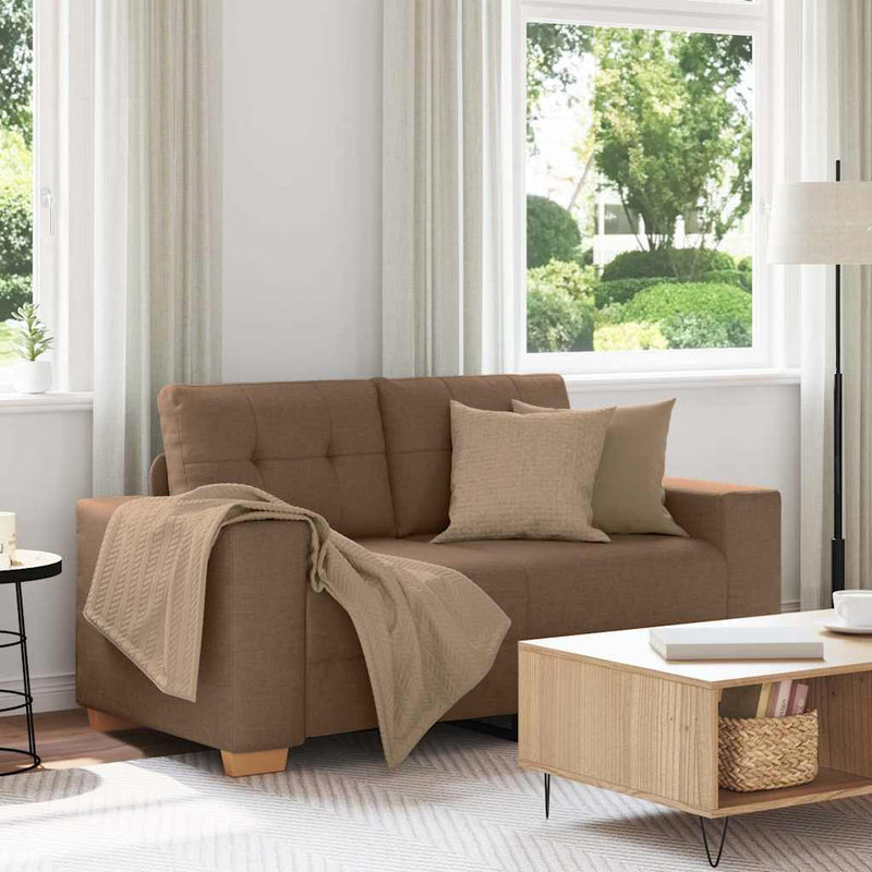 Canapea extensibilă maro 160x77x82 cm, material textil