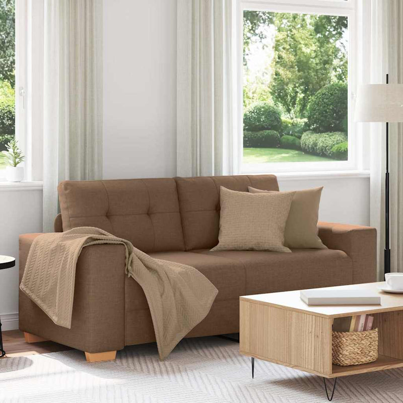 Canapea extensibilă maro 180x77x82 cm, material textil