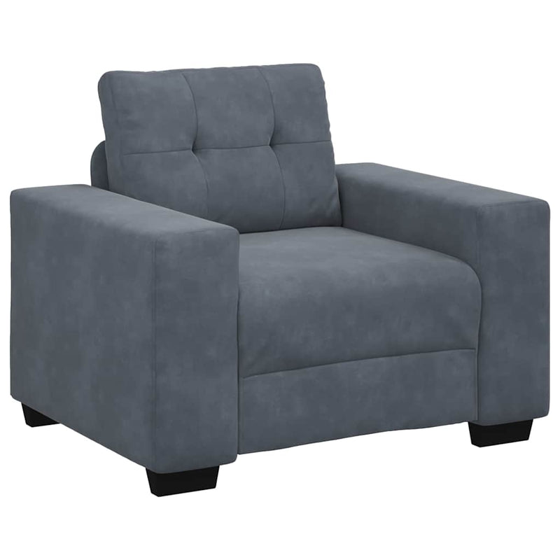 Canapea scaun gri închis 100x78x80 cm catifea