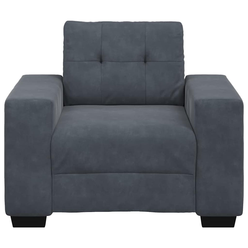 Canapea scaun gri închis 100x78x80 cm catifea