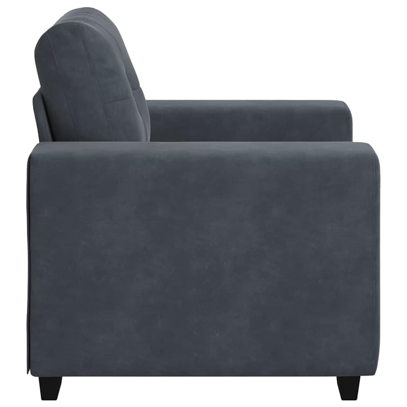 Canapea scaun gri închis 100x78x80 cm catifea