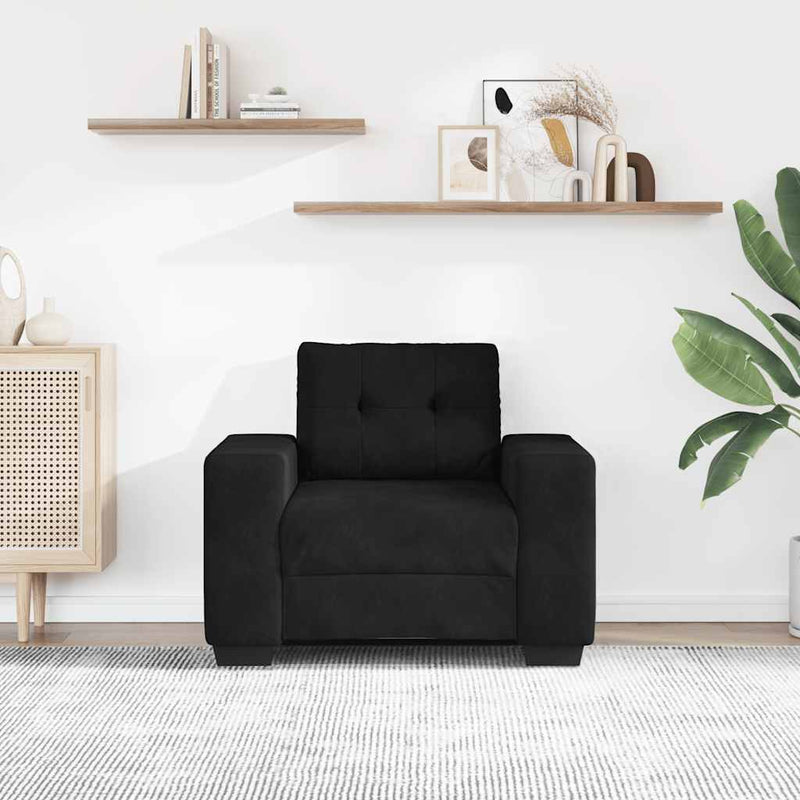 Canapea scaun negru 100x78x80 cm catifea