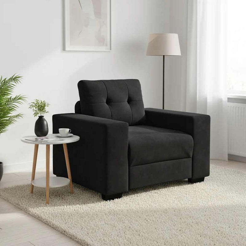 Canapea scaun negru 100x78x80 cm catifea