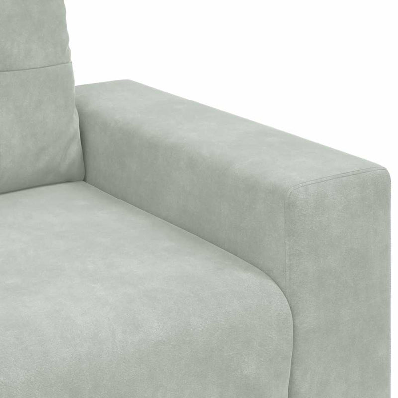 Canapea loveseat gri deschis 180x77x82 cm catifea