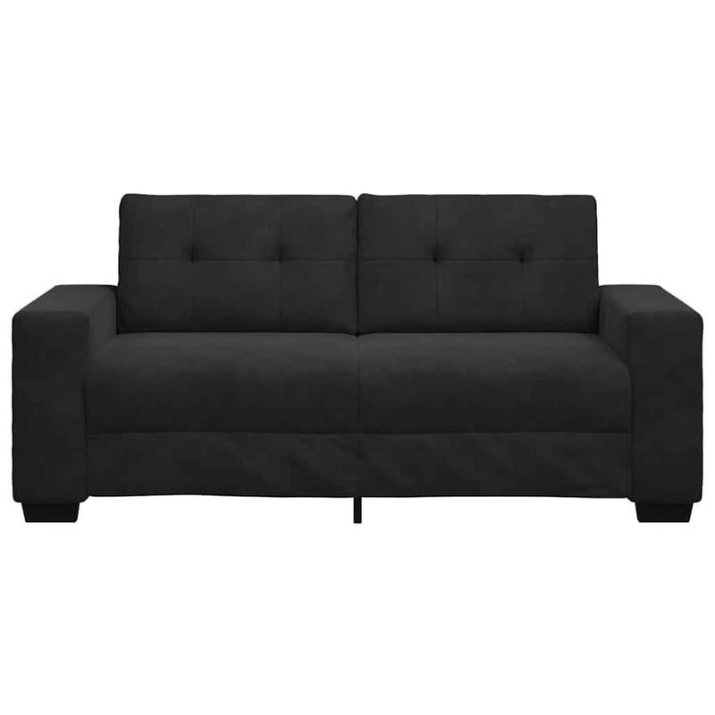 Canapea loveseat neagră 180x77x82 cm catifea