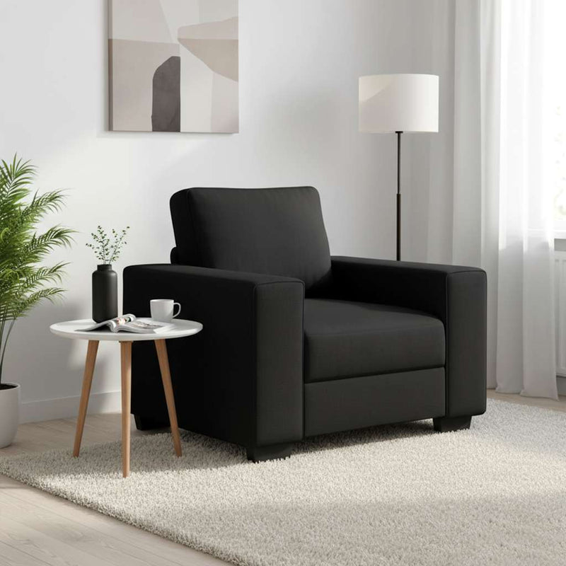 Canapea Scaun Negru 100x77x82 cm Tesatura
