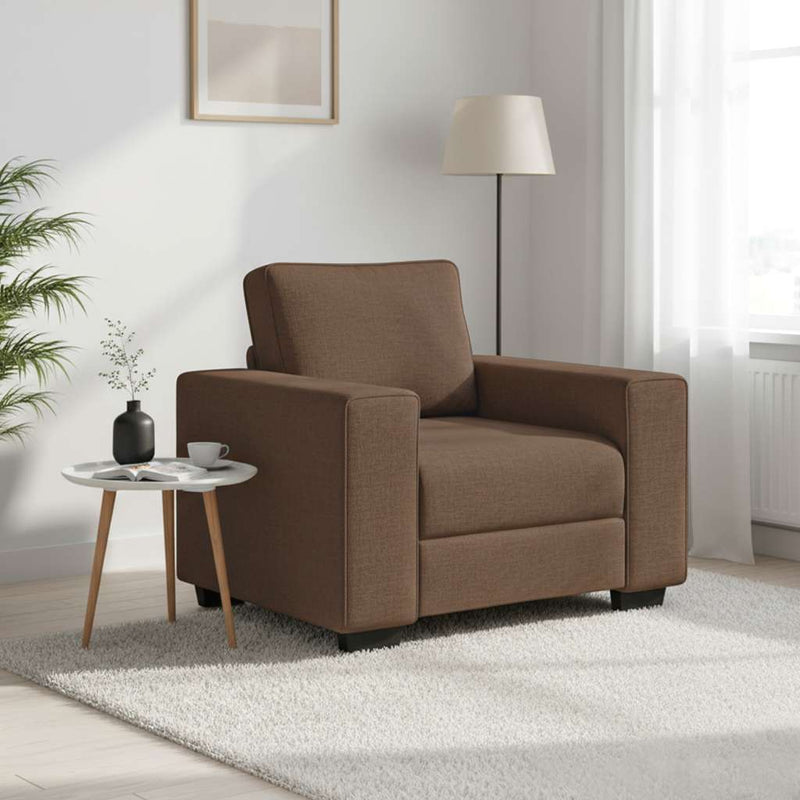 Canapea fotoliu maro 100x77x82 cm, material textil