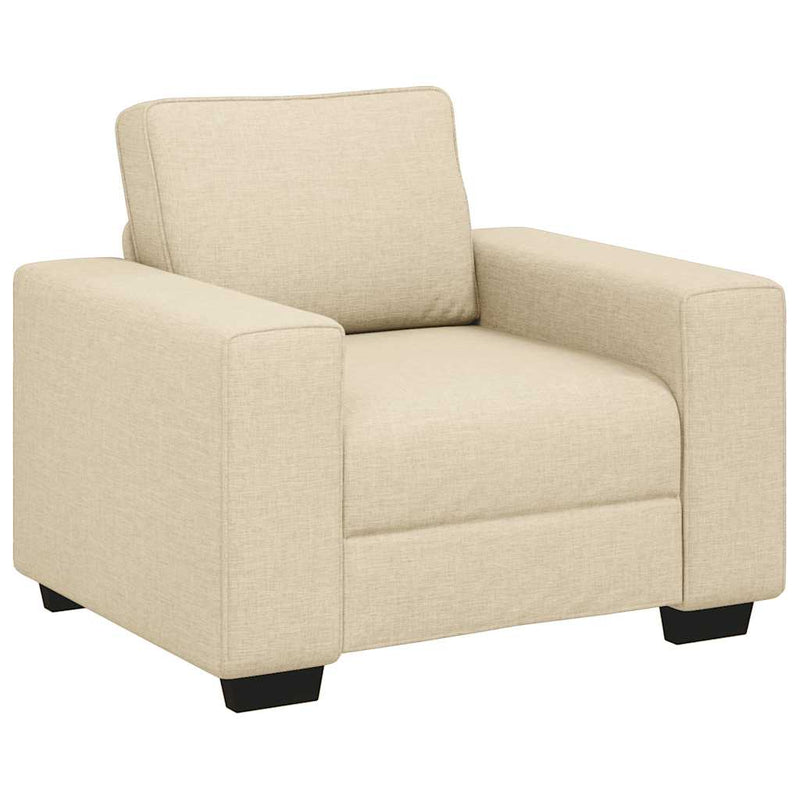 Canapea fotoliu crem 100x77x82 cm material textil
