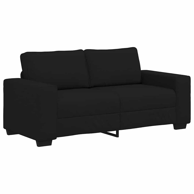 Canapea cu 2 locuri negru 180x77x82 cm stofa
