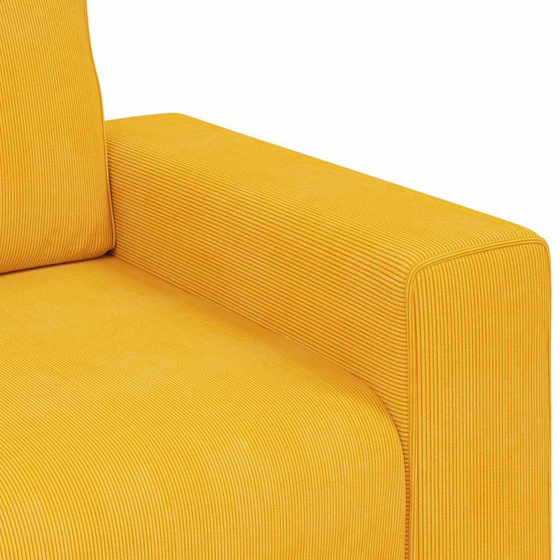 Canapea fotoliu galben deschis 100x77x82 cm, material catifea reiată