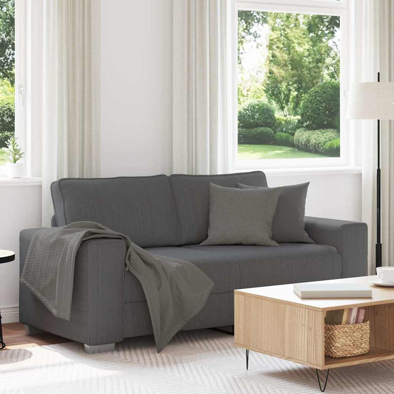 Canapea de tip lovesea gri închis 180x77x82 cm țesătură velur