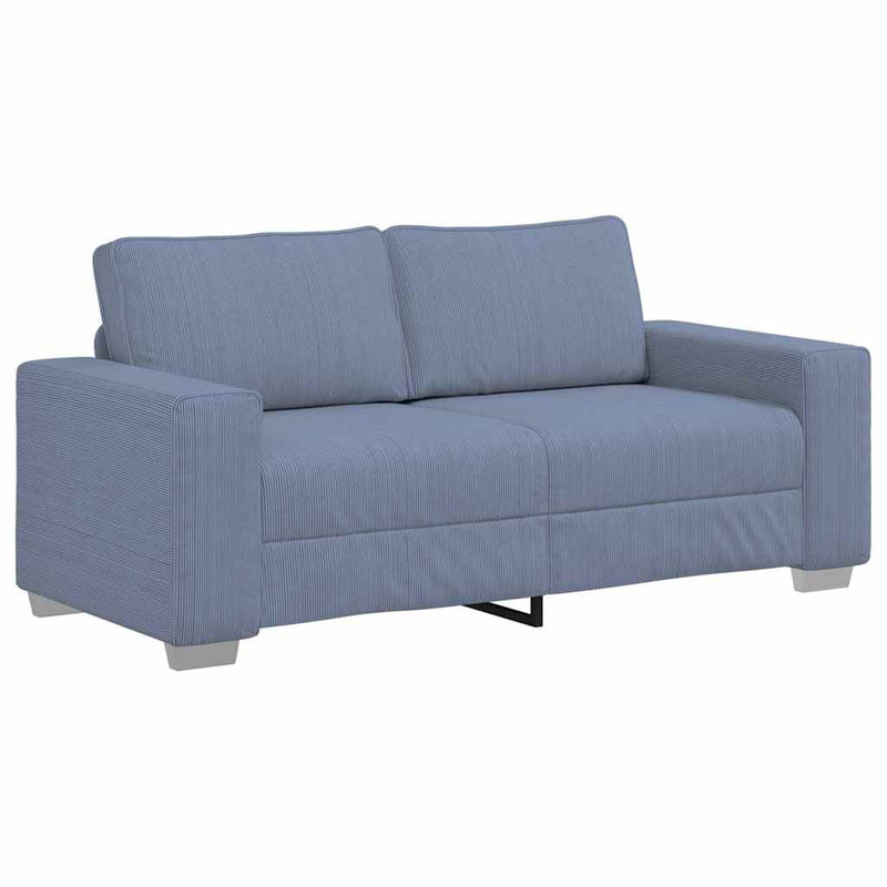 Canapea extensibilă albastră, 180x77x82 cm, material catifea reiată