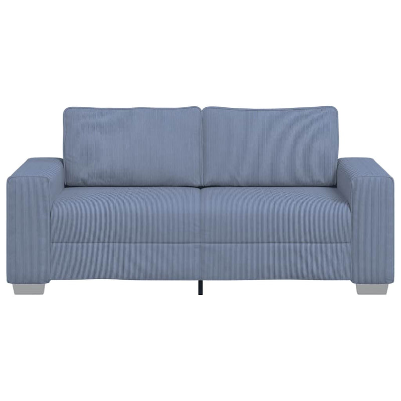 Canapea extensibilă albastră, 180x77x82 cm, material catifea reiată