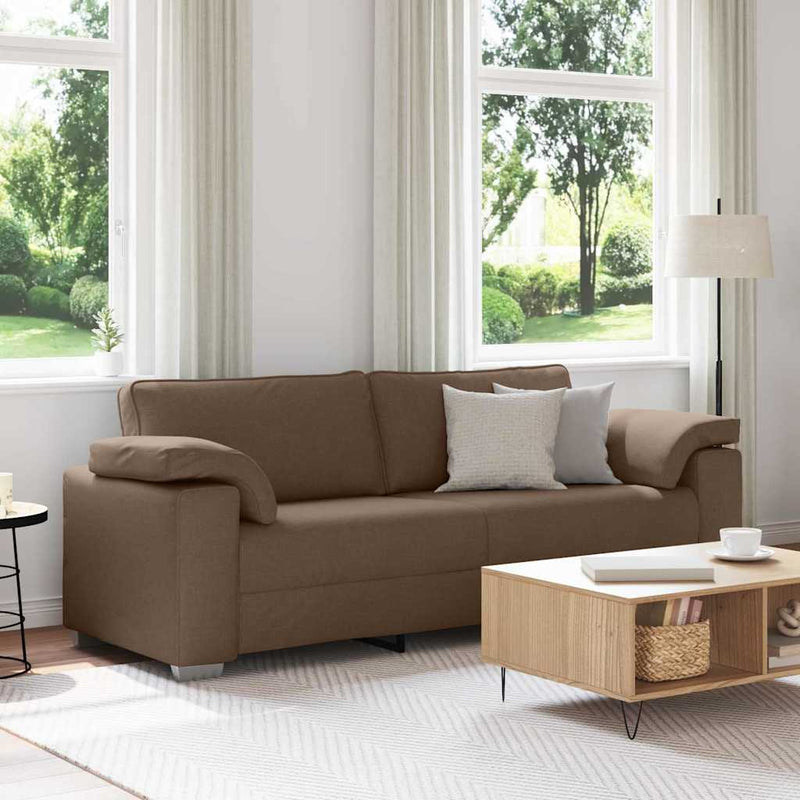 Sofa cu 3 locuri Maro 220 cm țesătură