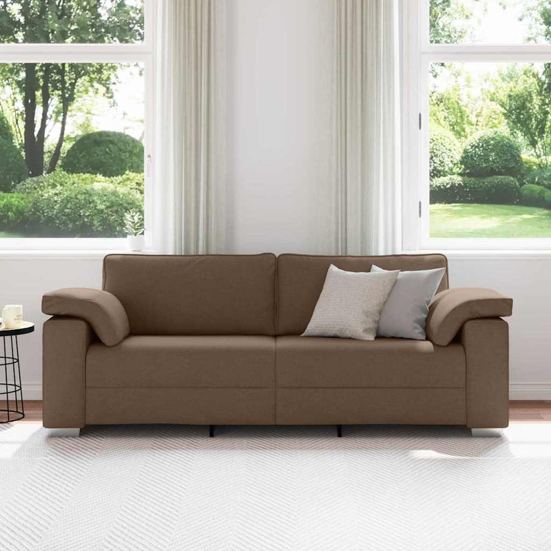Sofa cu 3 locuri Maro 220 cm țesătură