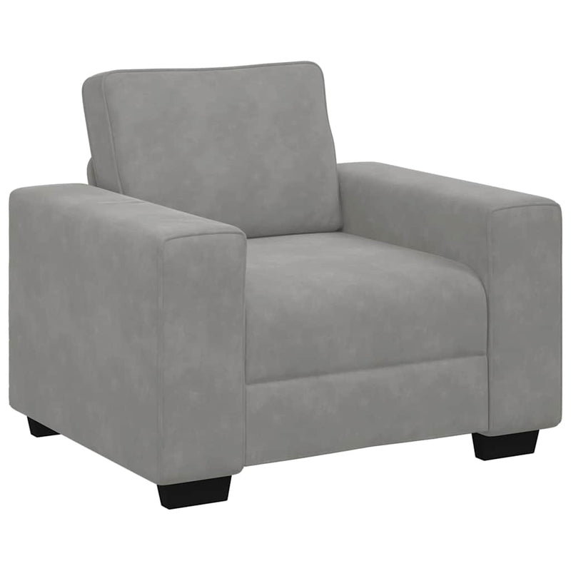 Canapea scaun gri deschis 100x77x82 cm catifea