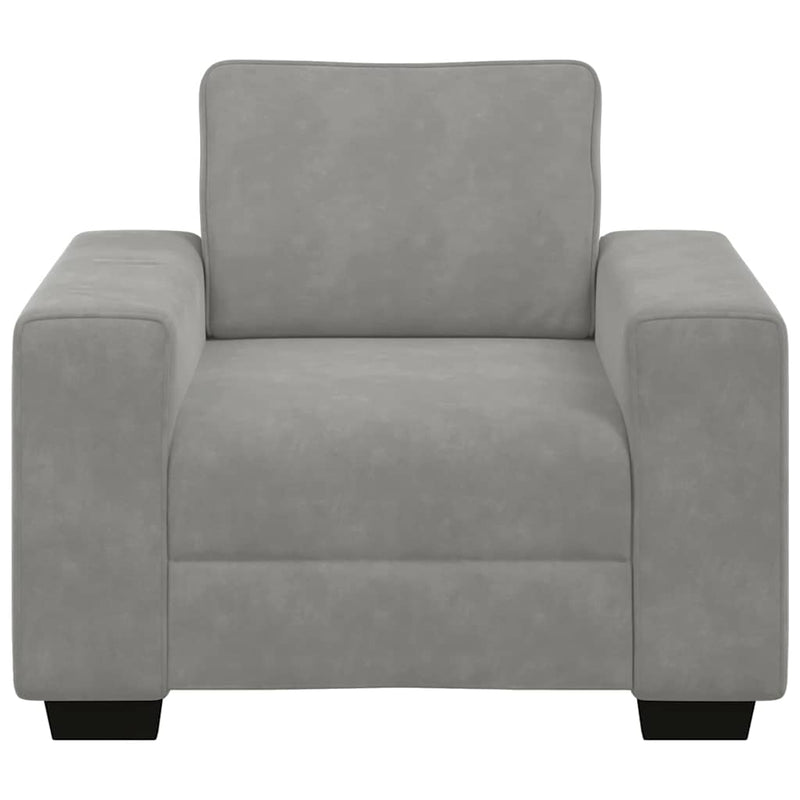 Canapea scaun gri deschis 100x77x82 cm catifea