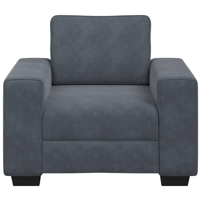 Canapea scaun gri închis 100x77x82 cm catifea