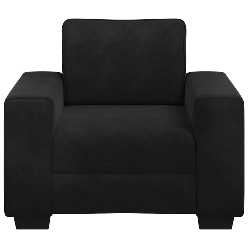 Canapea scaun negru 100x77x82 cm catifea