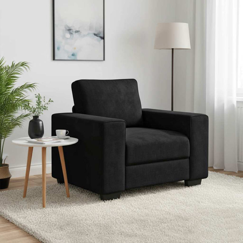 Canapea scaun negru 100x77x82 cm catifea