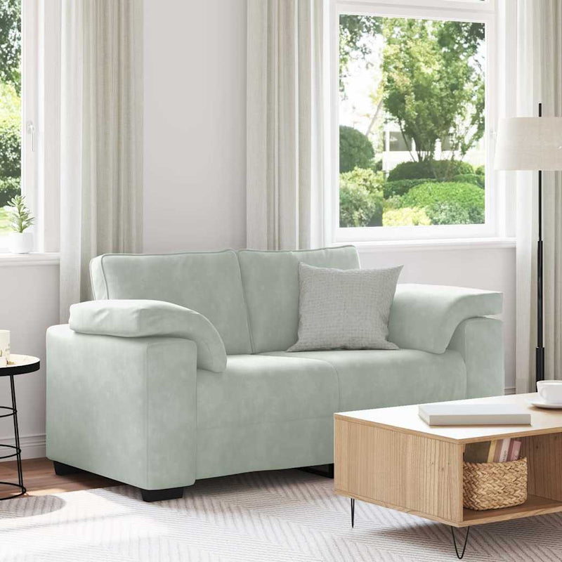 Canapea lovesea gri deschis 160x77x82 cm catifea