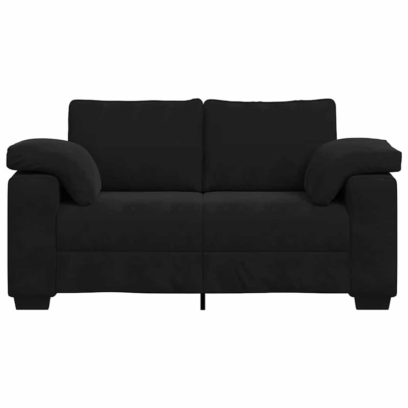 Canapea loveseat neagră 160x77x82 cm catifea