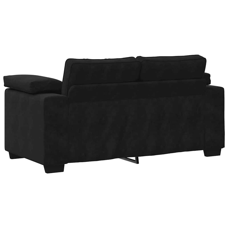 Canapea loveseat neagră 160x77x82 cm catifea