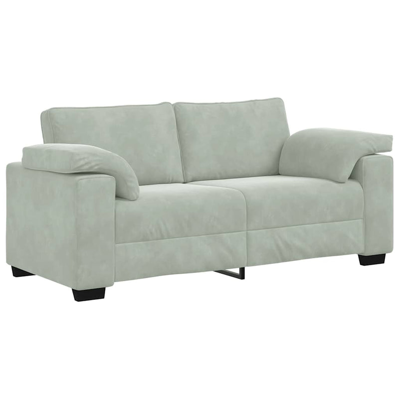 Canapea loveseat gri deschis 180x77x82 cm catifea