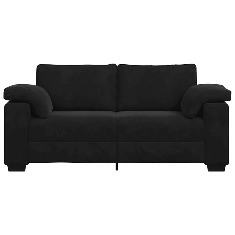 Canapea loveseat neagră 180x77x82 cm catifea