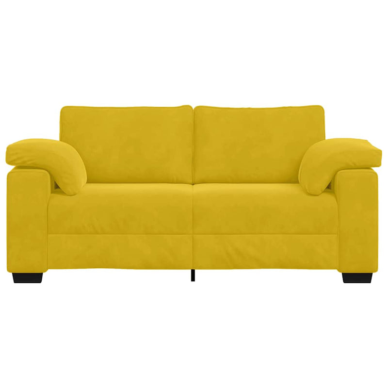 Canapea extensibilă galbenă 180x77x82 cm catifea