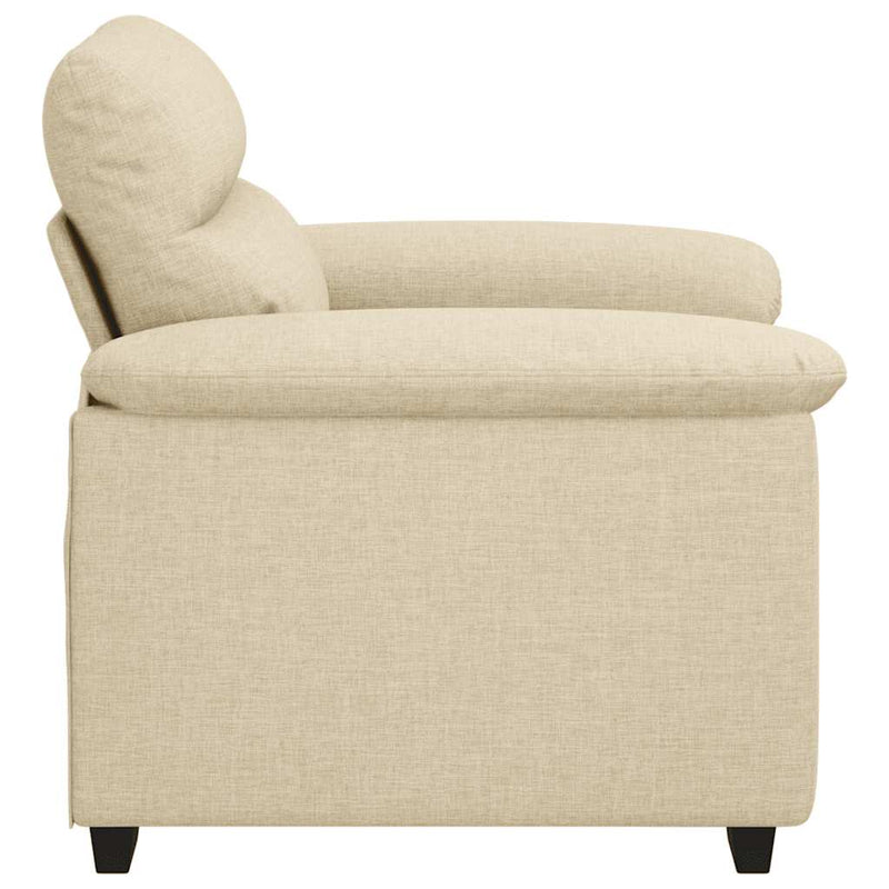 Canapea fotoliu crem 100x81x84 cm material textil