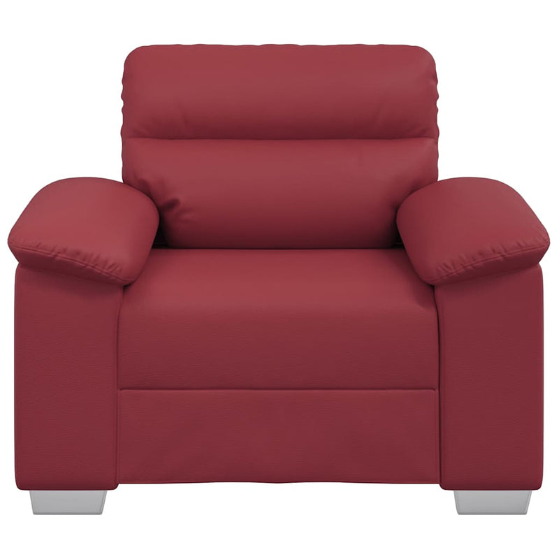 Canapea extensibilă, roșu vin, 100x81x84 cm, piele ecologică