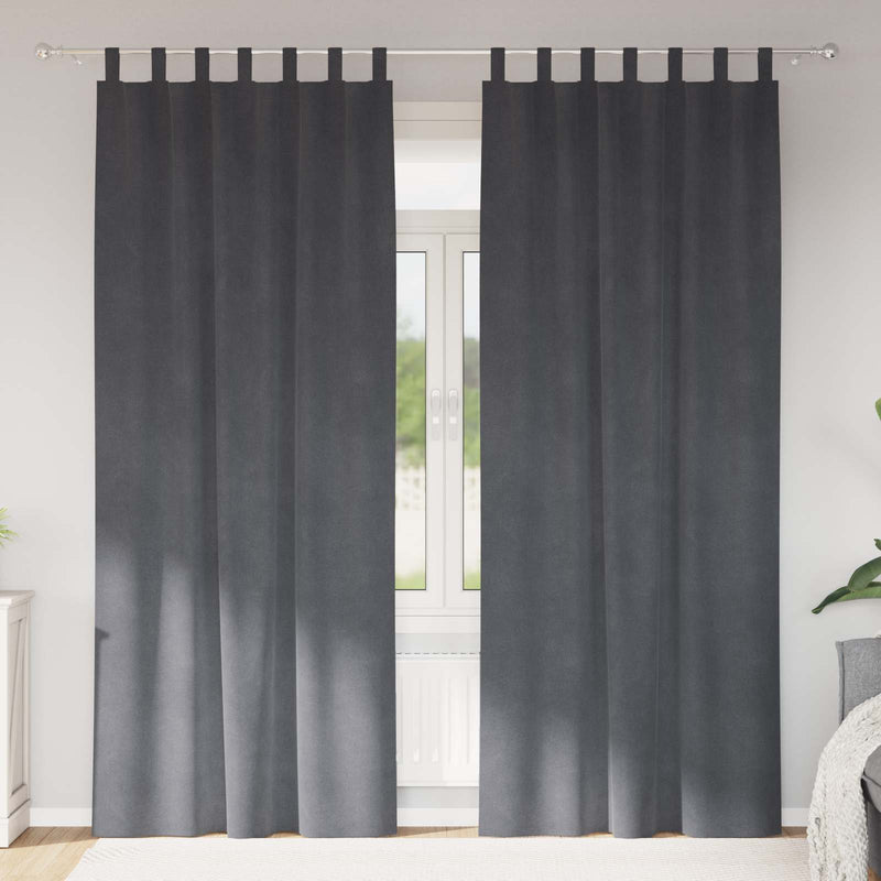 Perdele 2 buc. Gri deschis 140 x 260 cm Catifea