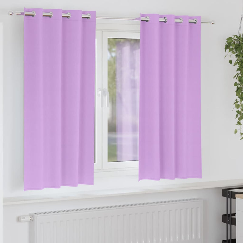 Perdele Opaque cu Inel 2 buc. Violet 175 x 140 cm Poliester