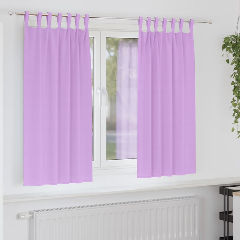 Perdele Opaque cu Inel 2 buc. Violet 175 x 140 cm Poliester