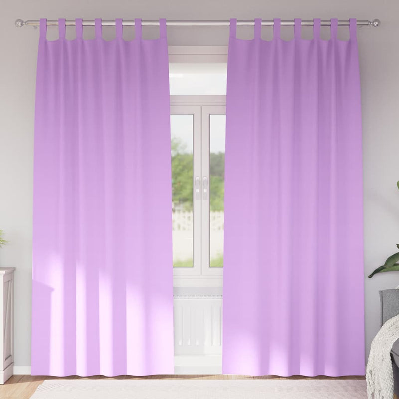 Perdele Opaque cu Inel 2 buc. Violet 260 x 140 cm Poliester