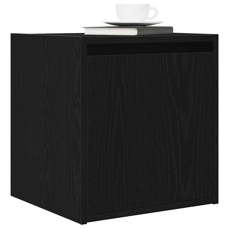 Noptiera montata pe perete Negru 38x34x40 cm
