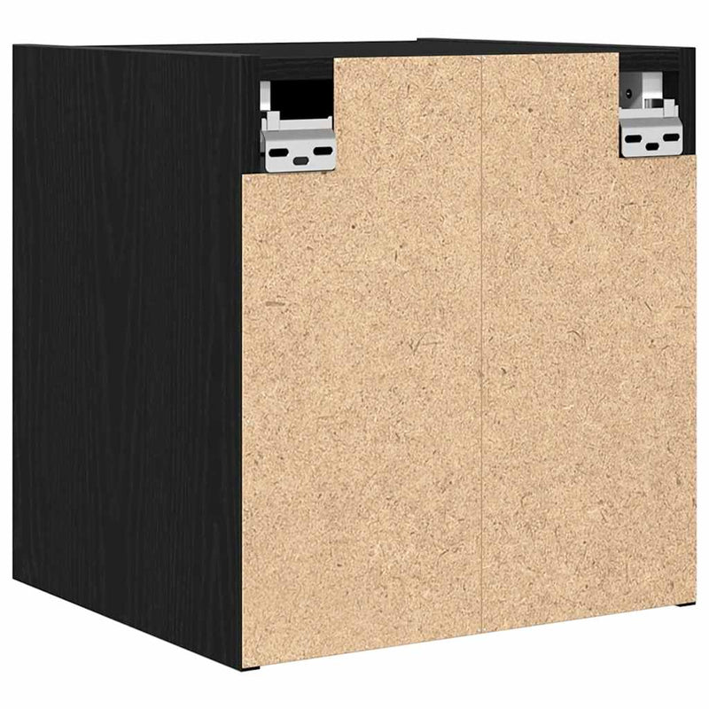 Noptiera montata pe perete Negru 38x34x40 cm