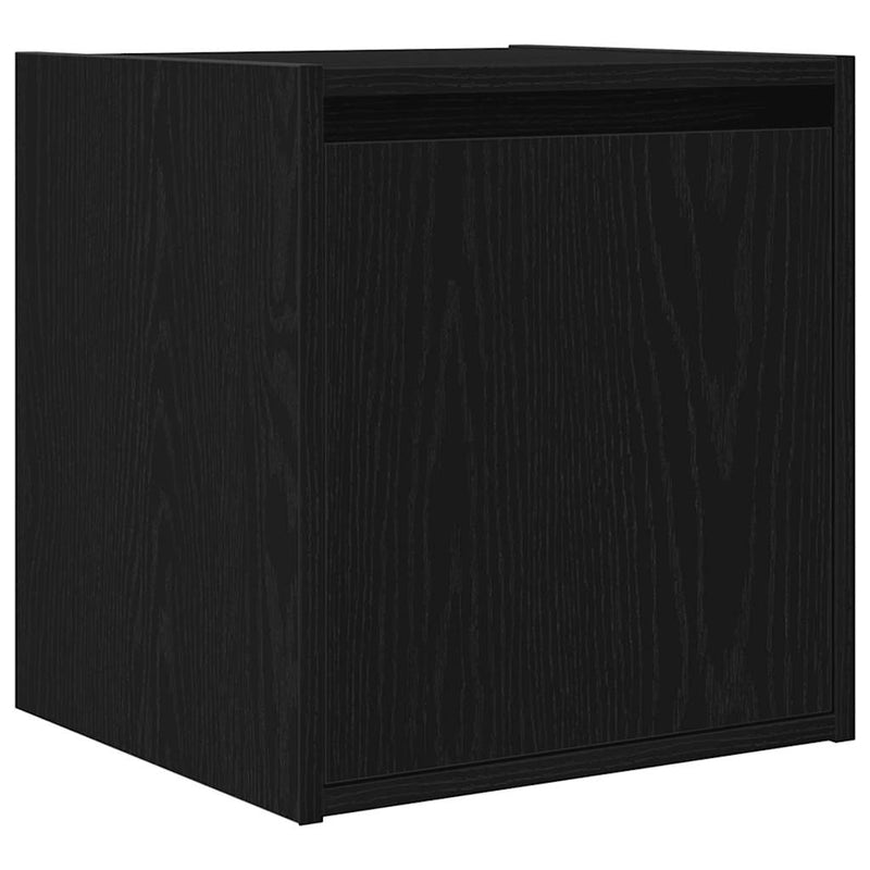 Noptiere montate pe perete 2 buc Negru 38x34x40 cm