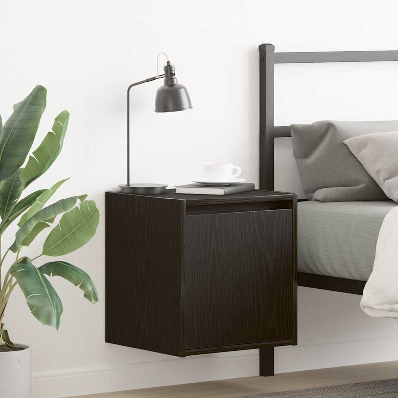 Noptiere montate pe perete 2 buc Negru 38x34x40 cm