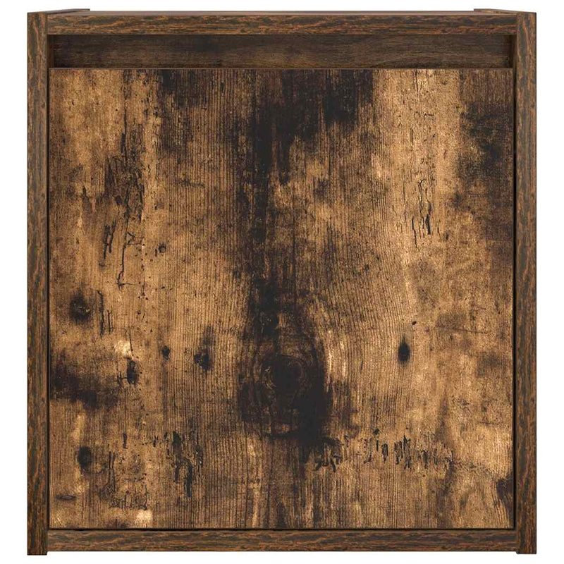Noptiera montata pe perete din stejar afumat 38x34x40 cm
